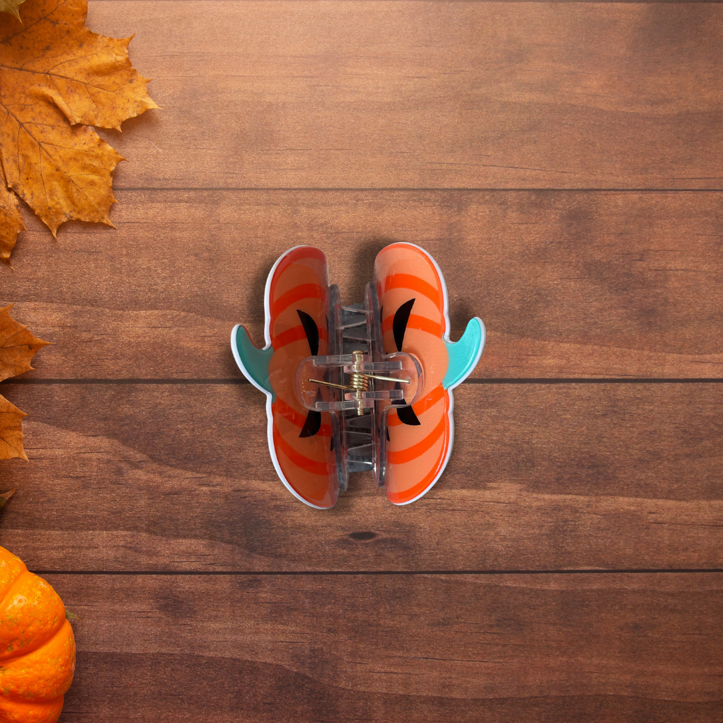 LARGE PUMPKIN HAIR CLAW CLIPS