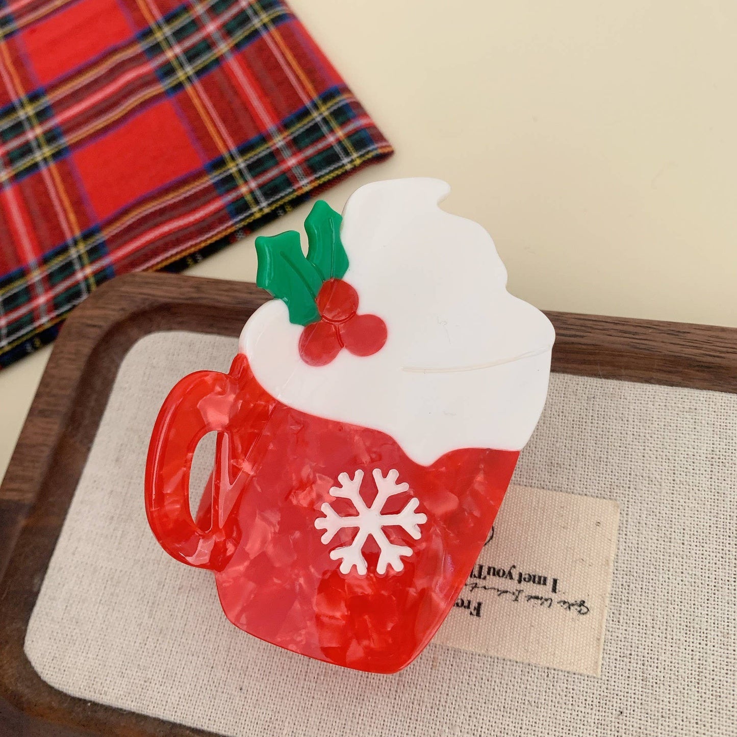 CHRISTMAS TREE SANTA SNOWMAN HAIR CLAW CLIPS | 40H939: BOW