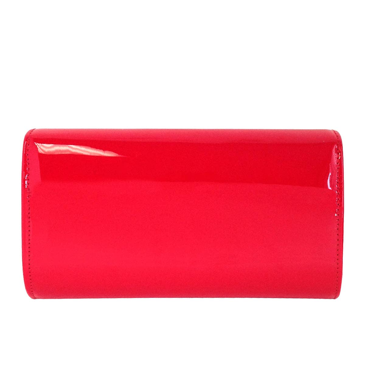 Candy | Glossy Red Clutch with Crossbody Chain