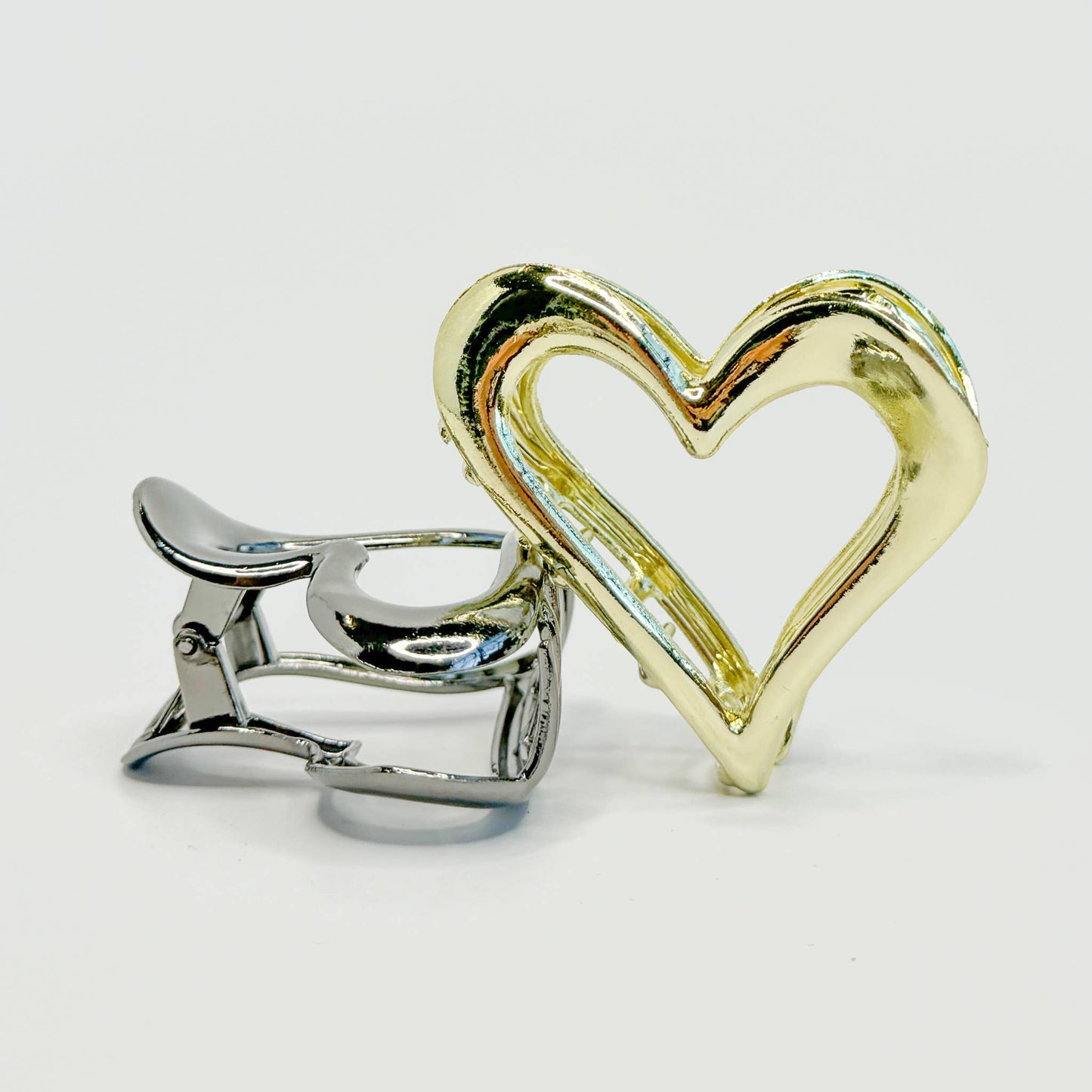 Large Heart Hair Clip - High Quality Metal, Strong hold