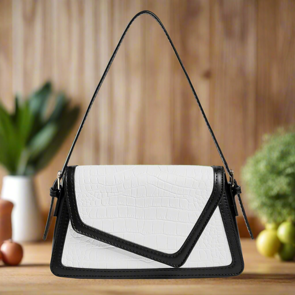 Poppy | Black & White Asymmetrical Retro Design