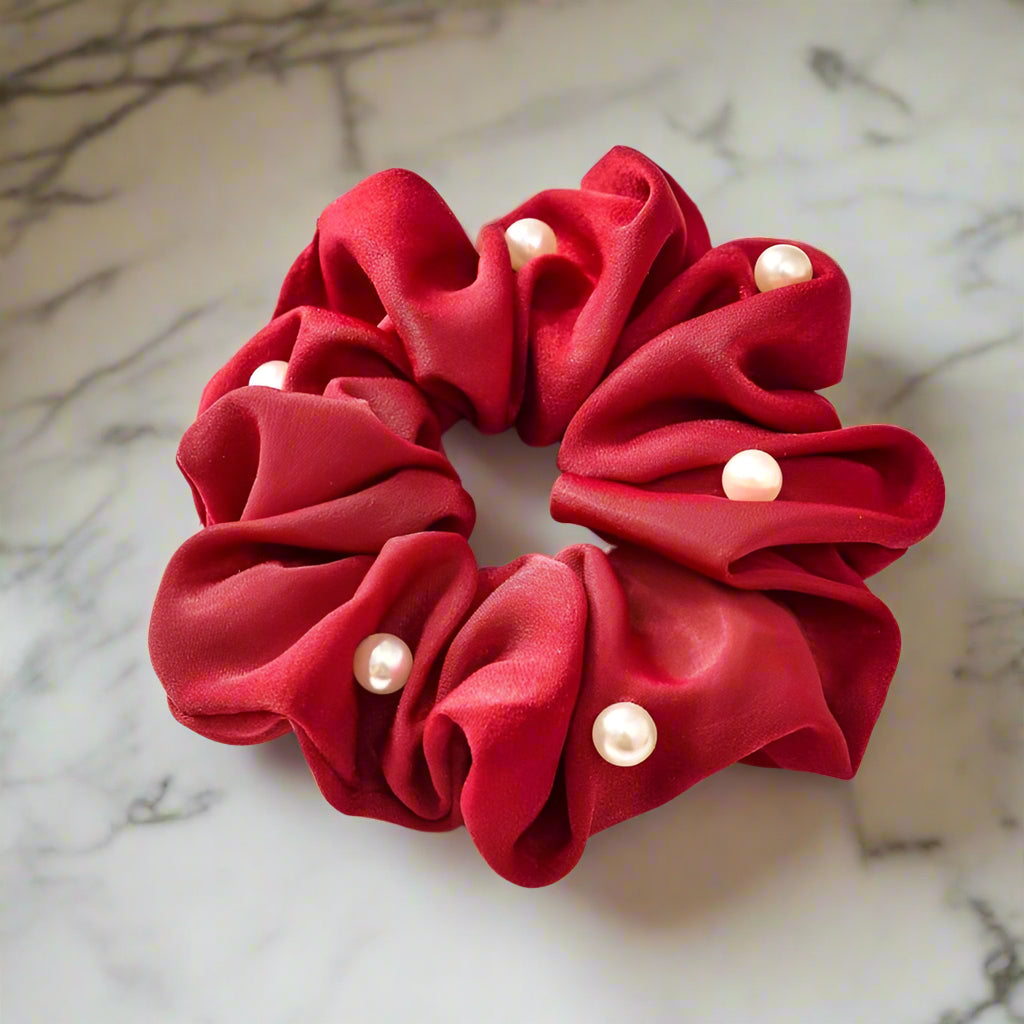 Soft Pearl Scrunchie