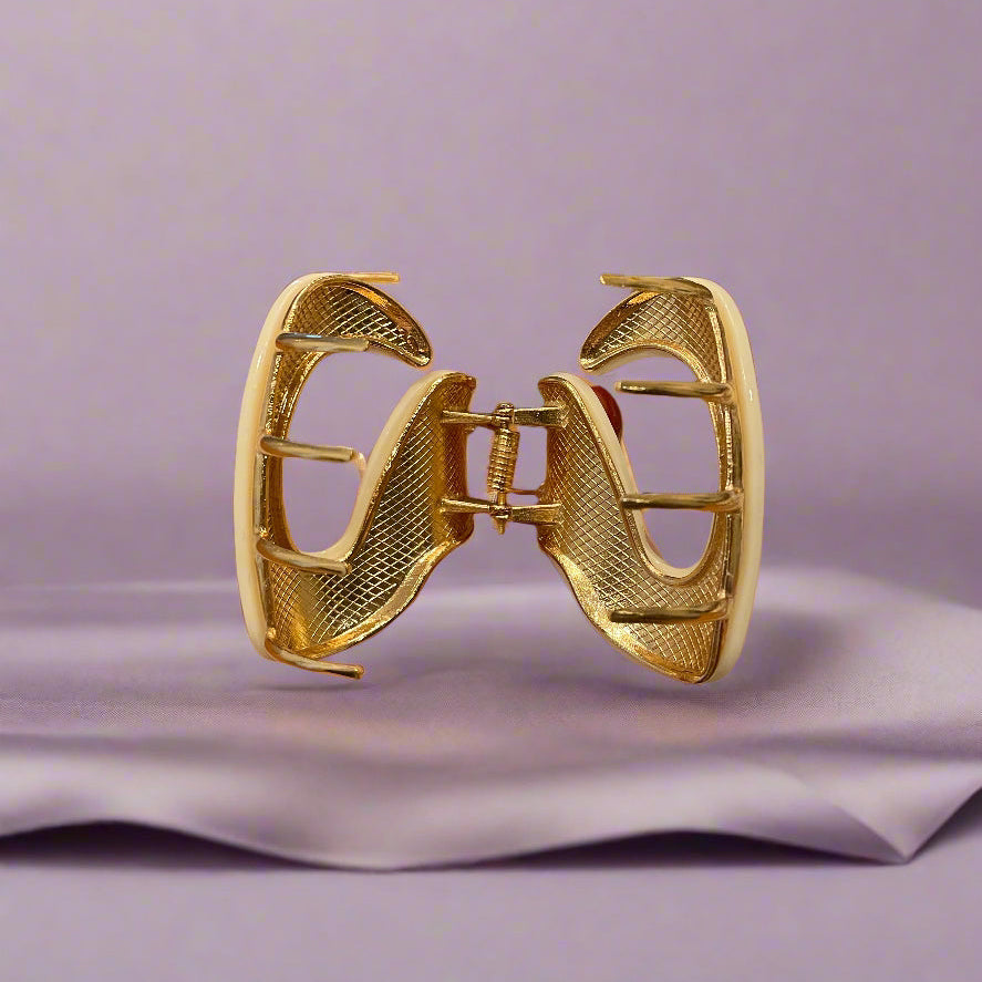 Ocean Wave Metal Hair Claw | Medium