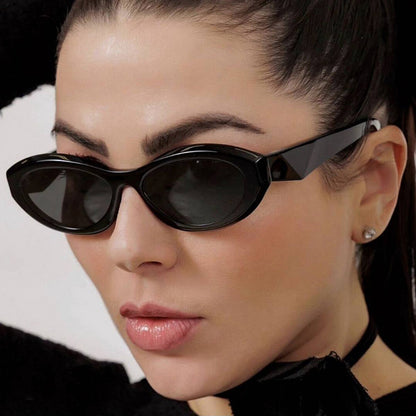 Retro Oval Sunglasses - UV Protection